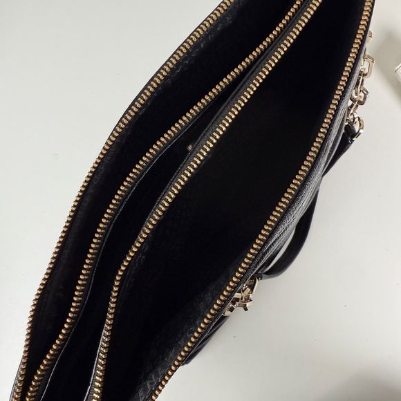 Kate Spade New York Black Textured Tote with Gold Chain - Picture 5 of 10